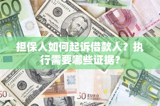 武汉担保人如何起诉借款人？执行需要哪些证据？