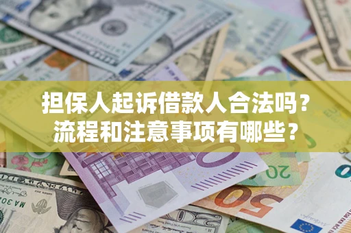 武汉担保人起诉借款人合法吗？流程和注意事项有哪些？