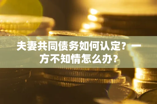 武汉夫妻共同债务如何认定？一方不知情怎么办？