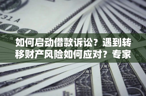武汉如何启动借款诉讼？遇到转移财产风险如何应对？专家解局支招